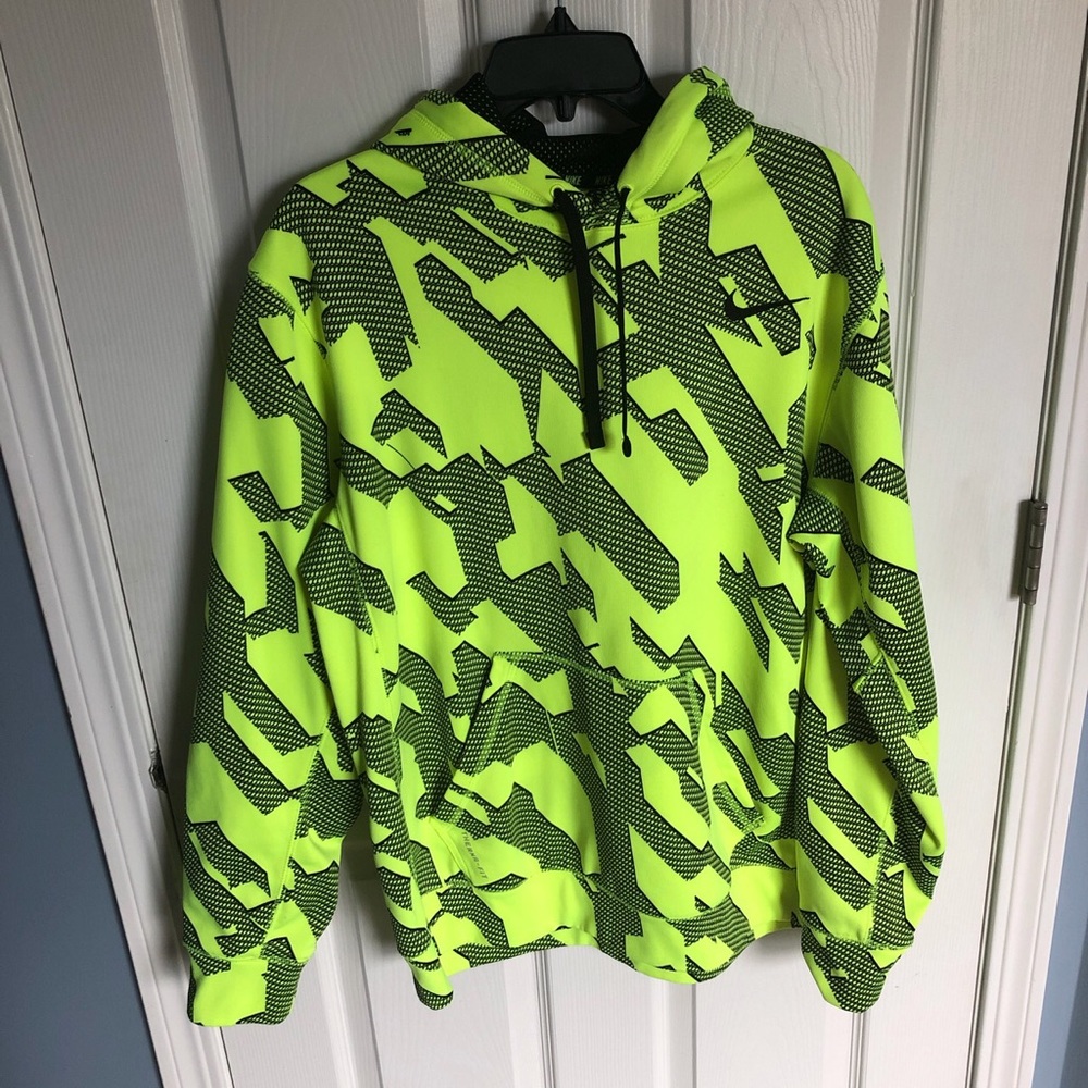 Nike Therma-Fit hoodie Neon yellow embroidered